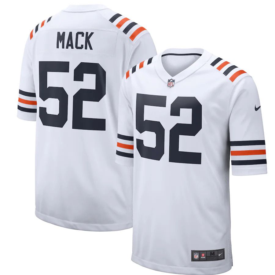 Men Chicago Bears #52 Khalil Mack Nike White 2019 Alternate Classic Game NFL Jersey